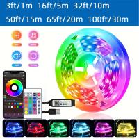 Tiras LED RGB Bluetooth Control Para TV Y Decoración De Habitaciones Y Fiestas 5V SMD 5050 Luz De Fondo Para TV No Impermeable Para Sala De Estar - details 1