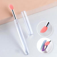Pincel De Uñas De Silicona Para Aplicar Brillo De Plata Y Plateado Herramienta De Manicura Reutilizable Fácil De Usar Para Arte De Uñas - details 0