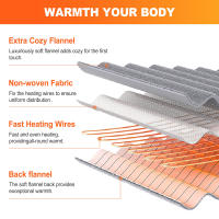 Manta eléctrica gruesa de doble cara con control de temperatura y temporizador ajustable, nuevo estilo de invierno, dos tamaños y dos colores para elegir - details 4