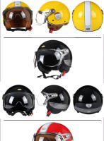 Casco De Motocicleta Retro APROBADO DOT Para Motocross Con Lente 3/4 Chopper Motorbike Helmets Abs Material Hombre - details 5