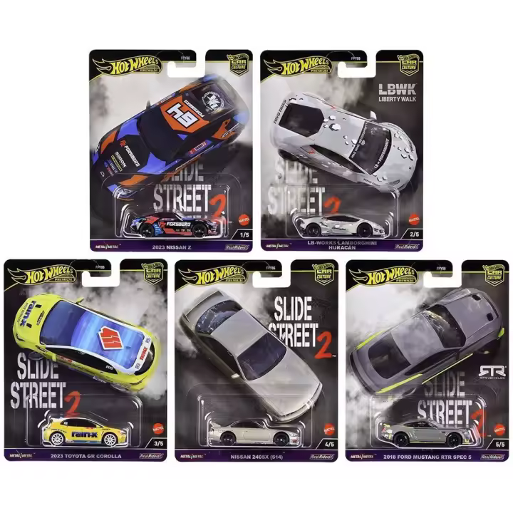 Hot Wheels Premium - Slide Street 2 - Car Culture pack de 5 coches - FPY86 977H - 1