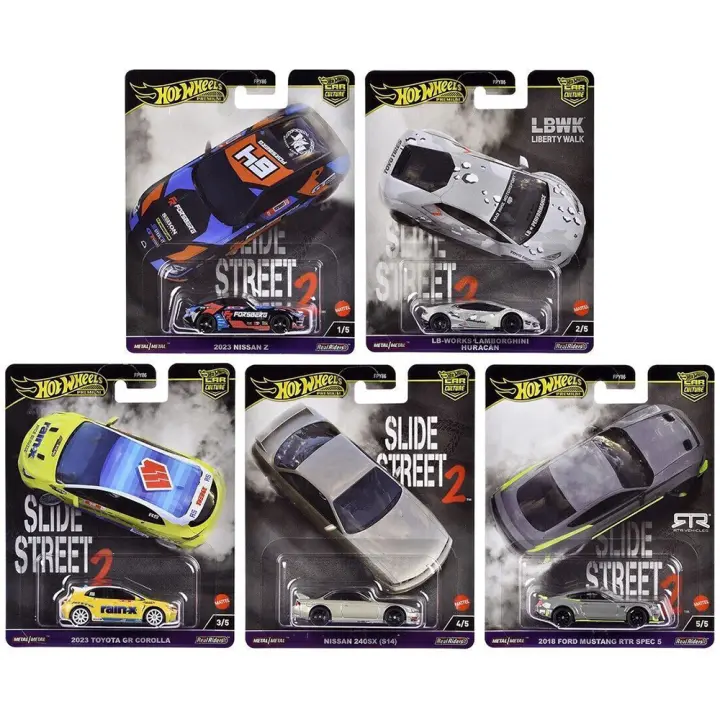 Hot Wheels Premium - Slide Street 2 - Car Culture pack de 5 coches - FPY86 977H - 1