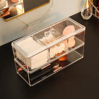 Caja De Almacenamiento Para Maquillaje Organizador Acrílico Transparente Para Esponjas Y Algodón Suave Organizador De Escritorio Para Cosméticos - details 3