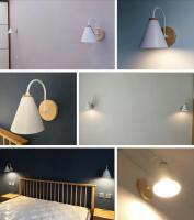 Lámpara De Pared Moderna Nórdica Para Baño Y Cocina Iluminación De Vestíbulo Y Estudio Acero Y Madera Blanco Y Negro Montaje En Pared - details 6