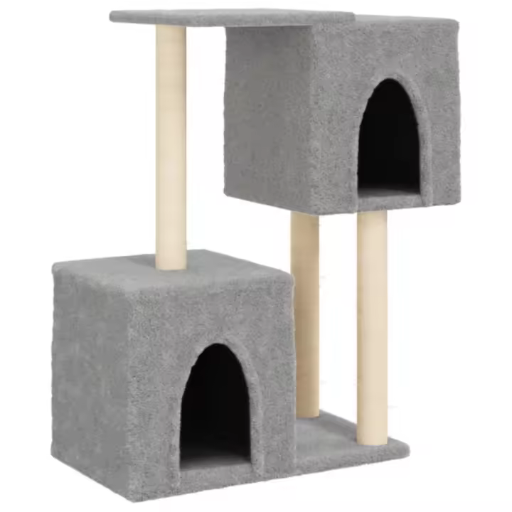 Rascador para Gatos con postes de ISAL gris Claro 86 cm - 1