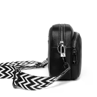 Bolso cruzado de piel auténtica para mujer, bandolera de diseñador de lujo, Color sólido, 100%, 2023 - details 20