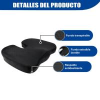 ENERFERO-Cojín de asiento para la coxis,Cojín de asiento,100 % con tecnología Memory Foam ,Cojín De Silla Ortopédica para Ciática Y Coxis, Cojín para silla de oficina, asiento de coche, avión - details 1