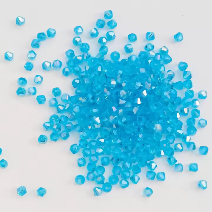 Kit De 100PCS De Bolas De Cristal Bicone De 4mm Para Hacer Joyería Materiales Para Pulseras Y Aretes Color Metálico Perlas Sueltas Al Por Mayor - 1