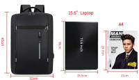 Mochila Negocios Impermeable Para Hombres Con USB Capacidad Grande Para Portátil De 15.6 Pulgadas Bolsa De Escuela Para Hombres - details 1