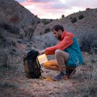 Lámpara Solar Inflable Para Camping Con 10 LED Recargable a Través De Solar Sombrilla De Vidrio Mate Impermeable Luz Exterior Eficiente En Energía - details 4