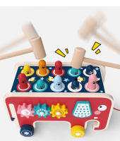 Juguete De Madera Montessori Para Bebés Y Niños Juego Divertido De Adivina Quién Sale Con Elefante Para Desarrollar Habilidades Motoras Y Cognitivas - details 1