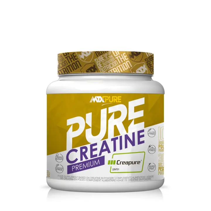 PURE CREATINE™  Creapure® CREATINA MONOHIDRATO EN POLVO 300g sin Sabor y Saborizada (Piruleta de cereza) - 1