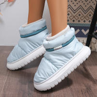 Botas De Nieve Impermeables Para Mujer Invierno 2023 Plataforma Antideslizante Conforzado De Almohadilla De Plush Grueso Tacones Medios Tobilleras Calientes Con Peluche - details 2