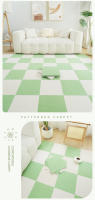 Alfombra cuadrada de empalme de adsorción estilo MUJI popular para dormitorio, lavable, antideslizante, autoadhesiva, de color sólido. - details 5