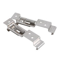 Par De Soportes Para Placa De Matrícula De Coche Europeo Clips Para Remolques Acero Inoxidable Con Carga Elástica Tamaño 11.5*2.5cm Color Plateado - details 2