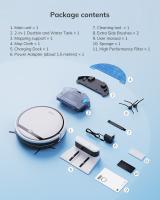 ILIFE V3X Aspiradora robot, 2 en 1 aspiradora y fregona, succión de 3000Pa, recipiente de polvo de 300 ml, planificación giroscópica, control inteligente de la aplicación, tiempo de ejecución de hasta 120 minutos - details 9