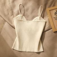 1 Pieza Camiseta De Hombro Halter Pequeña Y Elegante Para Verano Para Mujer Deporte Yoga Transpirable Tejido En Punto Sin Cierre - details 5