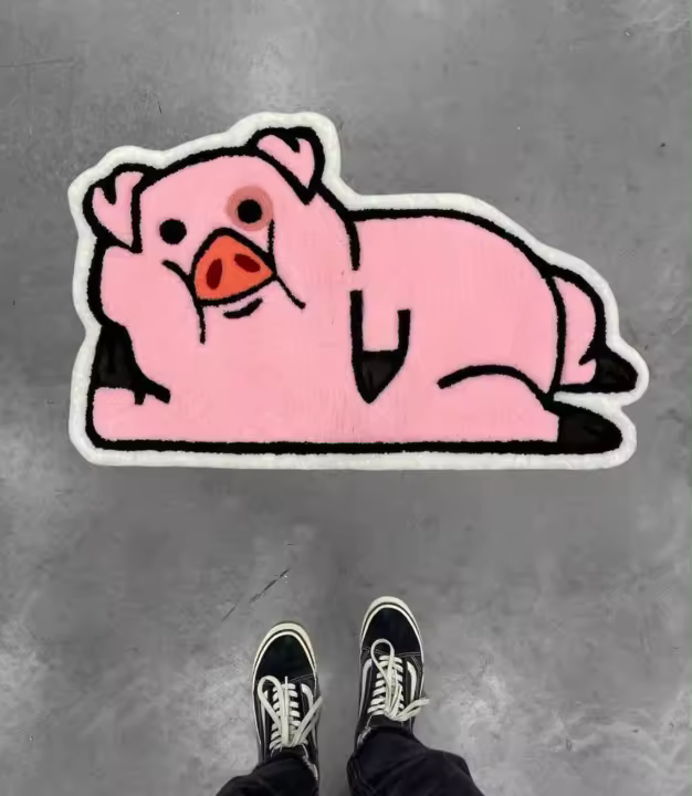 VIKAMA Alfombra De Cashmere Creativa Y Cartoonista Antideslizante Para Sala De Estar Dormitorio Baño Porche Decoración Del Hogar Material Suave 100% Lana - 1