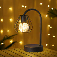 Lámpara de noche decorativa LED, lámpara de Mesa decorativa de Hierro (negra) - details 2