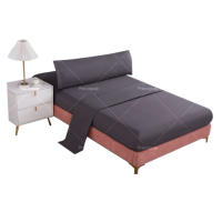 Juego de cama de tres piezas, funda de colchón, textil para el hogar, delicado y suave, agradable para la piel, color sólido, adecuado para sala de estar, dormitorio. - details 0
