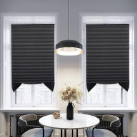 Cortinas De Blackout Adhesivas Para Ventanas Simple Plisadas Zebra De Poliéster 100% Cubierta Para Dormitorio Sala De Estar Balcón Instalación Exterior Moderno - details 4