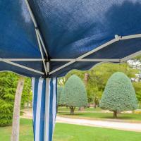 Carpa Cenador Gazebo Plegable 3 x 3 m Azul | Mejores Tubos de Acero de Alta Resistencia Plegables, Antiviento, Protección UV, Bolsa de Transporte| para Playa, Camping, Jardín, Exteriores - details 2