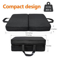 Cojín de asiento portátil para acampar al aire libre, para viajes, de fibra de aire, plegable, para estadio - details 2