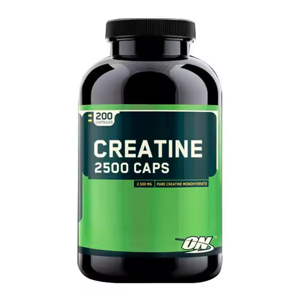 Optimum nutrition - Creatine 2500 - 200 caps. - Aumenta la fuerza y el rendimiento muscular - 200 cápsulas de Creatina - Mejora la potencia y la resistencia. - 1