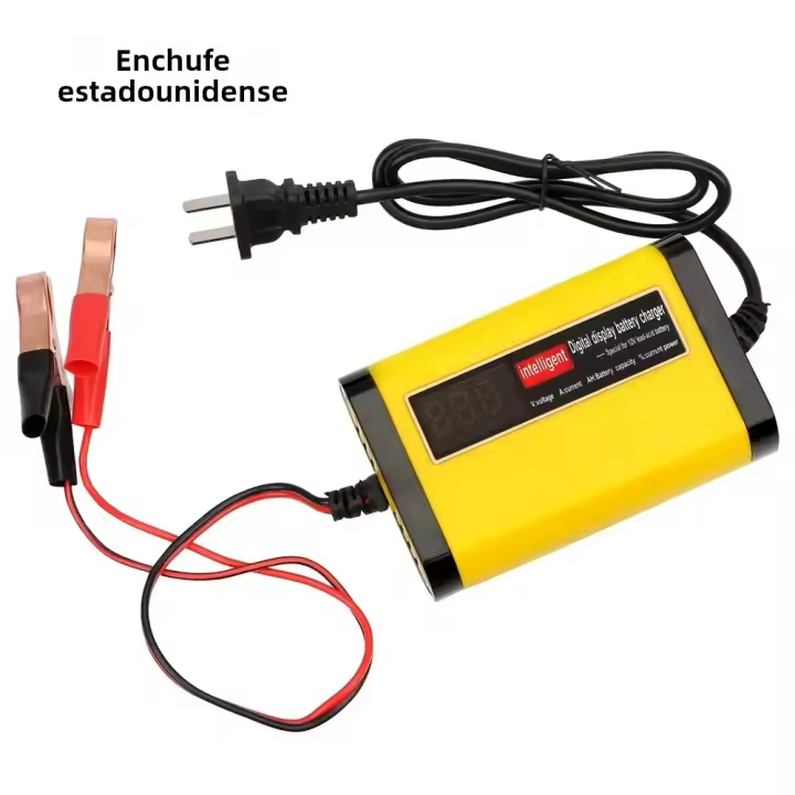 Cargador De Batería De Coche Automático Completo 2A Recarga Rápida 3 Etapas Para Baterías De Ácido Plomo AGM GEL Con Pantalla LCD Digital - 1
