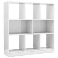 vidaXL Estantería madera contrachapada 97,5x29,5x100 cm Blanco, Negro, Roble Sonoma Mueble Almacenaje Estantería para Oficina, Estudio, Dormitorio Estantería/Librería/ mueble de Almacenamiento - details 6