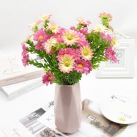 1pc/5pcs Arreglo De Flores Artificiales En Estilo Margarita Para Decoración De Hogar Accesorios De Jarrones Para Bodas Y Fotografía Propiedades Falsas De Plantas - details 0