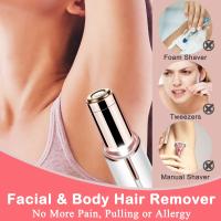 1pc Epilador Eléctrico Portátil Para Mujeres USB Remoción De Vello Facial Painless Para Bikini Labios Y Barba - details 4