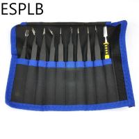 Set De Pinzas De Precisión ESD En Acero Inoxidable Anti-estática Para Reparación Industrial Y Soldadura De Electrónica Herramientas Antimagnéticas - details 7