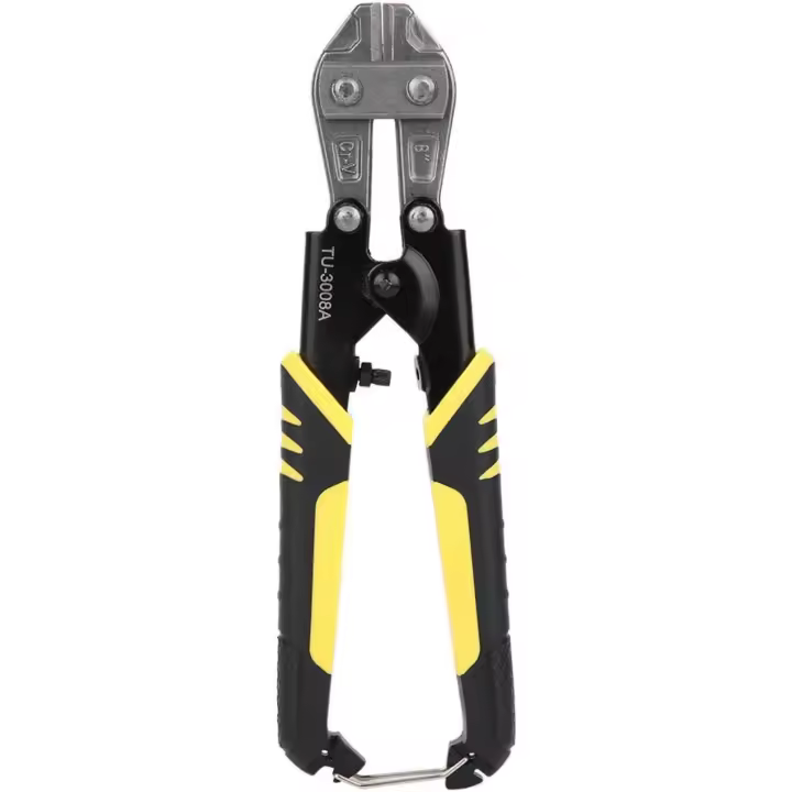 Cortadores de pernos, cortadores de pernos pequeños, cortadores de pernos mini de acero al cromo vanadio de 8 pulgadas para trabajo pesado, cortadores de pernos ergonómicos con mango antideslizante - 1