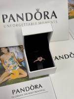 PANDORA Anillo de corazón de oro rosa Hengyao con diseño de corazón de amor en oro rosa, regalo de San Valentín para novia - details 1