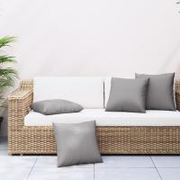 vidaXL Cojines de sofá 4 unidades tela 40x40 cm en color Crema/Negro/Verde y más | acolchados duraderos para sofás de jardín terraza exterior - details 6