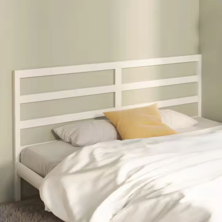 Cabecero de cama madera maciza de pino blanco 206x4x100 cm - 1