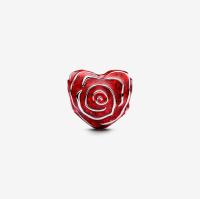 Charm Pandora Corazón Rojo con forma de Pétalos de Rosa - Ideal regalo San Valentín - details 1