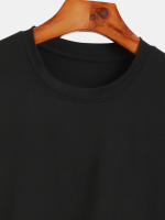 Camiseta De Manga Larga Para Hombre Con Impresión Cuello Redondo Versátil Casual De Verano Prenda De Vestir Para Todo El Año - details 4