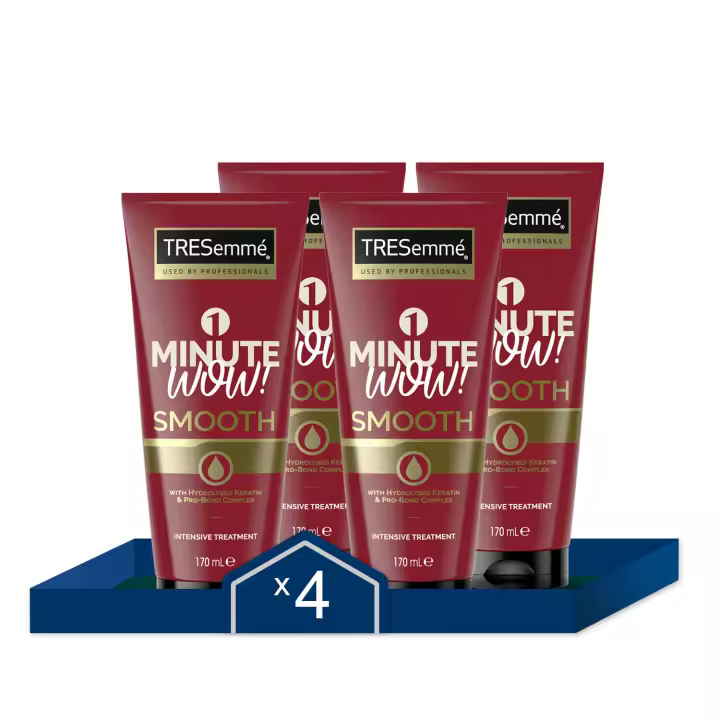 Tresemmé Mascarilla 1 Minute WOW Liso Keratina 170ml - Pack 4 - 1