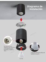 Spotlight LED GU10 Para Techo Montaje En Superficies Cilindro De Lámpara Bajo 220V Foco Iluminación Decorativa Para Dormitorio - details 16