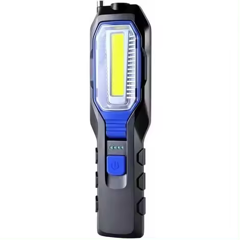 Lámpara Mecánica Led Recargable Luz De Trabajo Cob Batería Recargable USB Portátil De 2800 Mah, Antorcha Led Con Imán, Gancho Y Cable De Carga 3 En 1 - 1