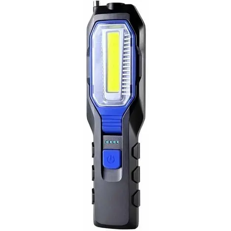 Lámpara Mecánica Led Recargable Luz De Trabajo Cob Batería Recargable USB Portátil De 2800 Mah, Antorcha Led Con Imán, Gancho Y Cable De Carga 3 En 1 - 1