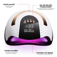 Lámpara UV LED para Secado de Uñas Lámpara de Manicura with Pantalla LCD 57/36LED 268/120W Lámpara UV para Esmalte de Gel Marca Producto para Belleza - details 0