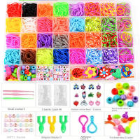 Kit De Manualidades Con 4300 Piezas De Bandas De Goma Vibrantes En 32 Colores Para Hacer Pulseras Únicas Pulseras Y Joyería - details 1