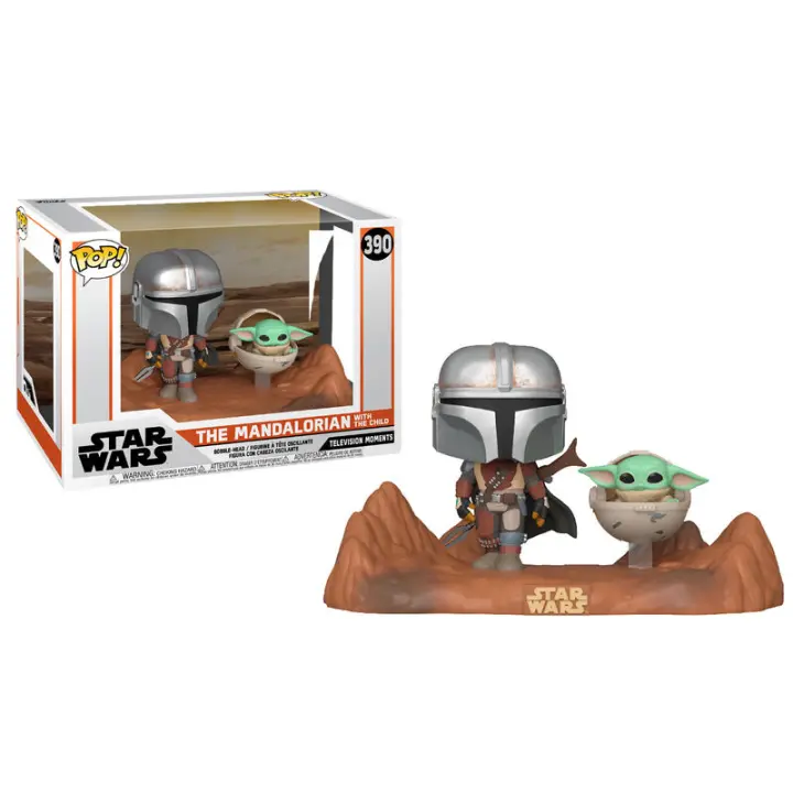 Figura Funko Pop Star Wars Mandalorian: Man And Child-Figura de Vinilo Coleccionable - Idea de Regalo- Mercancia Oficial - Juguetes para Niños y Adultos - Movies Fans - Muñeco para Coleccionistas y Exposición - 1