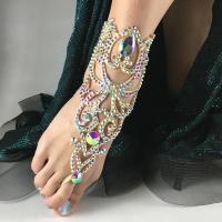 Pulsera De Tobillo Para Danza Del Vientre Stonefans Diseño Geométrico Con Cristales Vacíos Accesorios De Performance Moda Sandalias De Mujer Joyería De Tobillo - details 0
