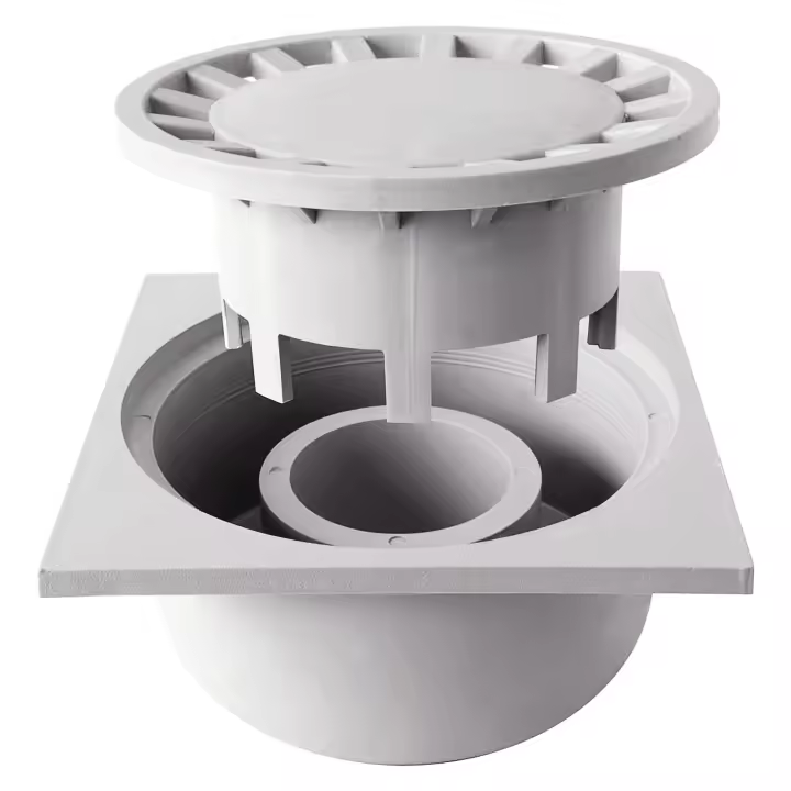 bricoloco.com Sumidero sifonico vertical desagüe patio y terraza exterior PVC con rejilla extraible Sumideros - 1