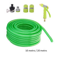 Manguera 10/20 metros con pistola rociadora y conectores multifuncional, Manguera Flexolátex con set de pistola rociadora para jardín, terraza, garaje, campo, etc. - details 0