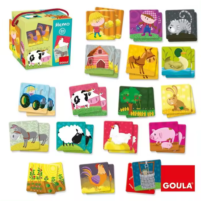GOULA JUEGO DE MESA MEMO GRANJA MEMO 16x16x16 Cms. - 1